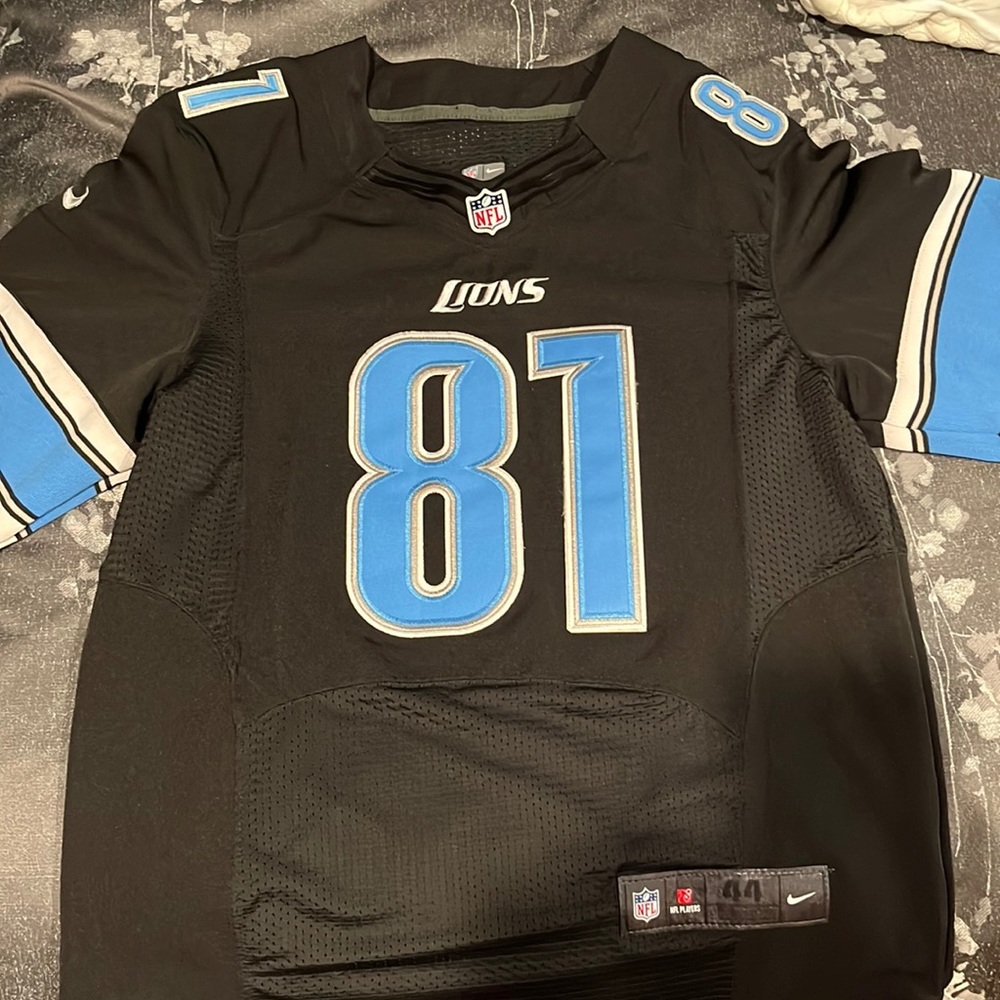 Calvin Johnson #81 Nike On The Field black jersey